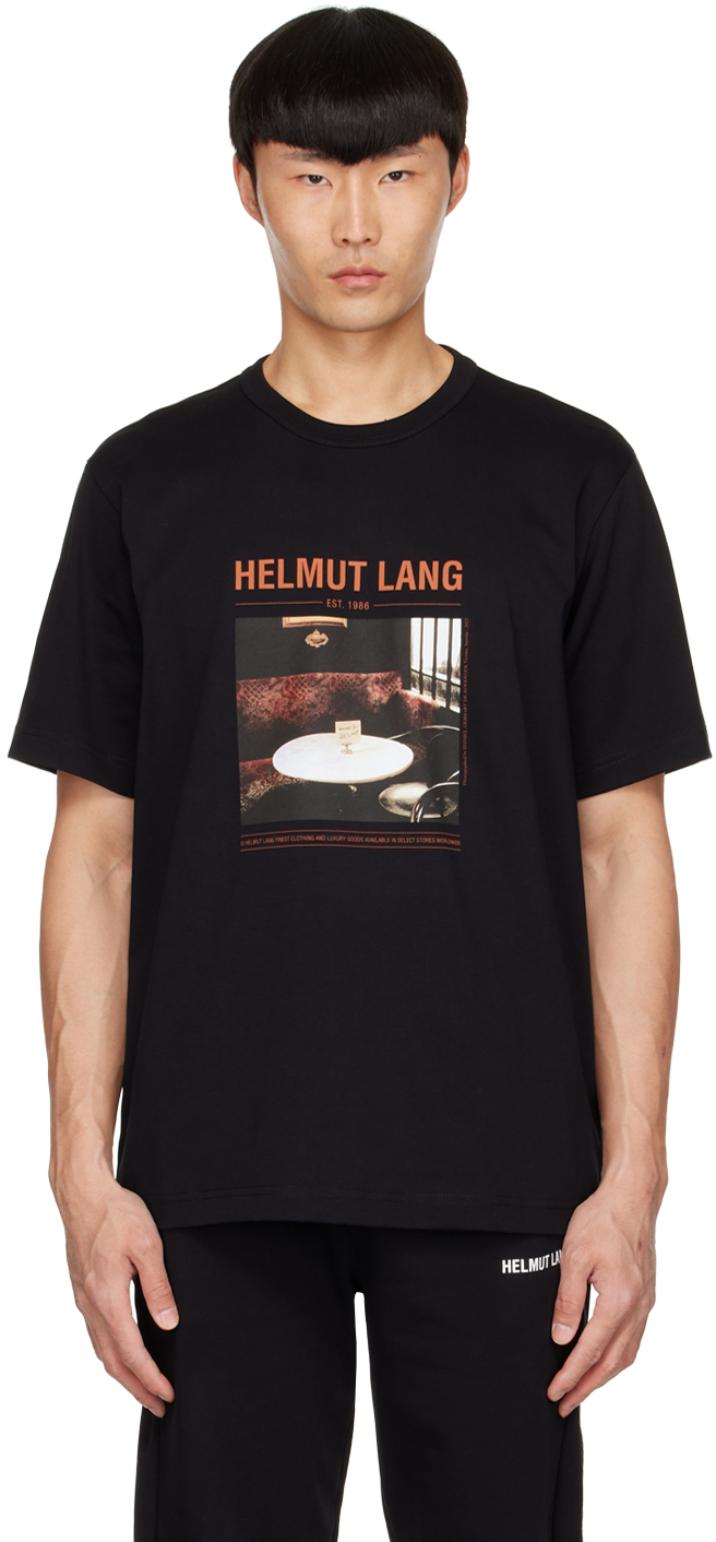 Helmut Lang Black Cotton T-Shirt