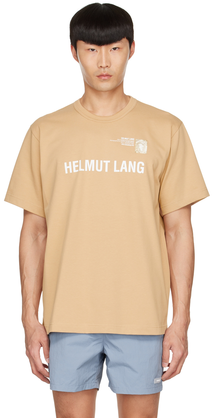 Helmut Lang Beige Cotton T-Shirt
