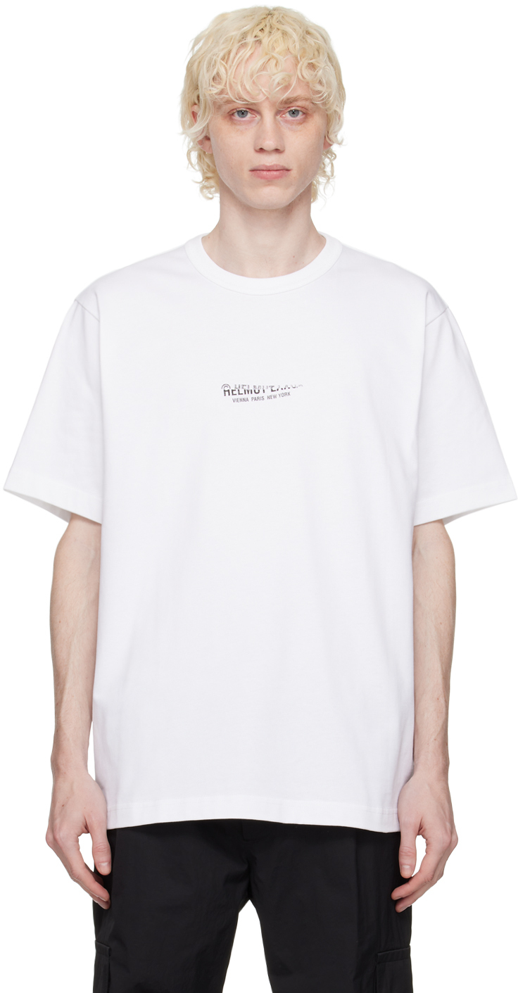 Helmut Lang White Crumple T-Shirt