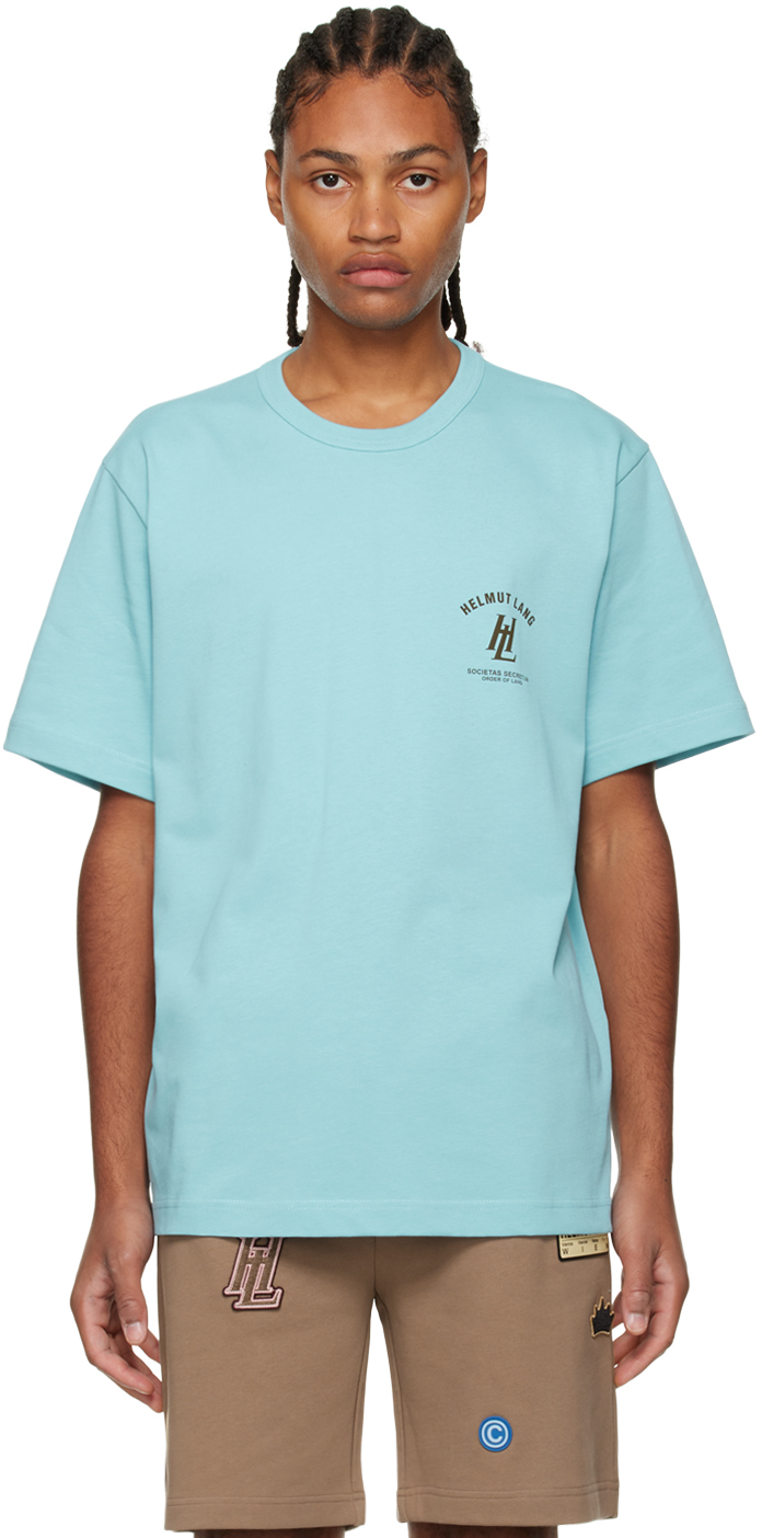 Helmut Lang Blue Societas T-Shirt