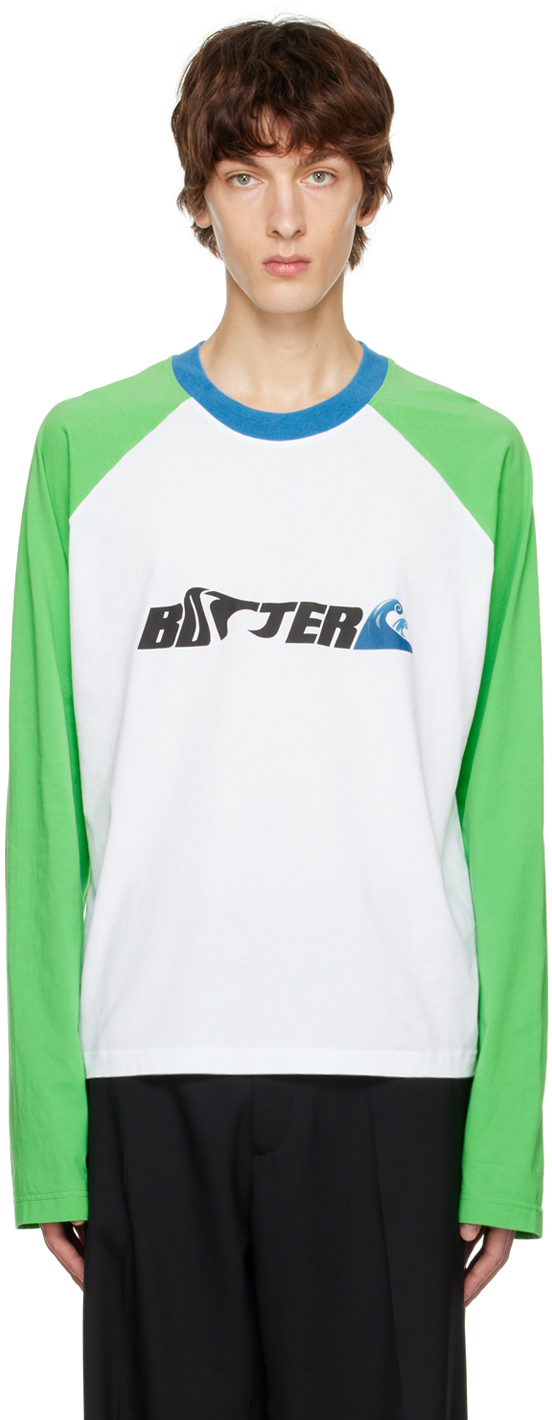 Botter White Wave Print Long Sleeve T-Shirt