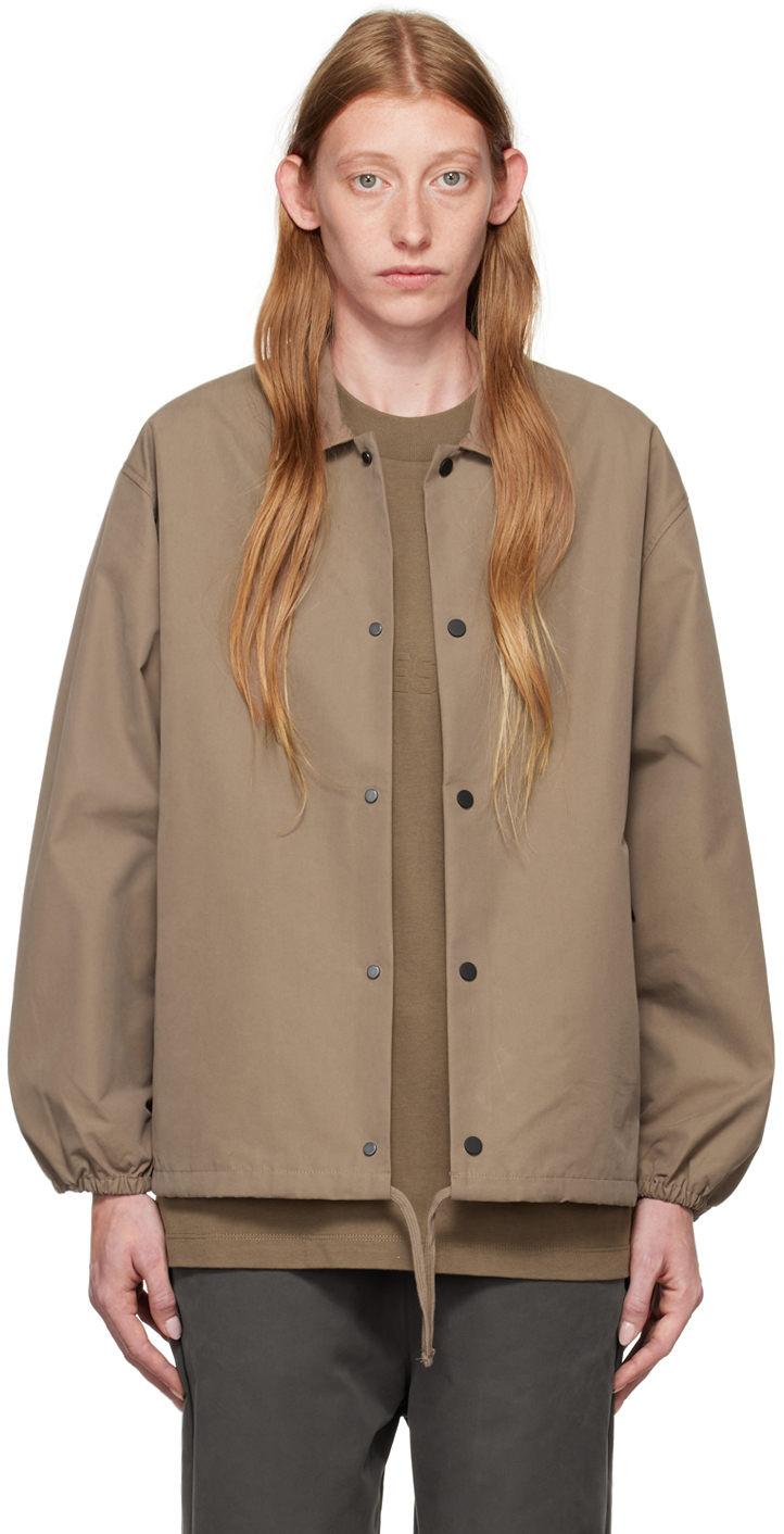 Brown Drawstring Jacket by Fear of God ESSENTIALS on Sale
