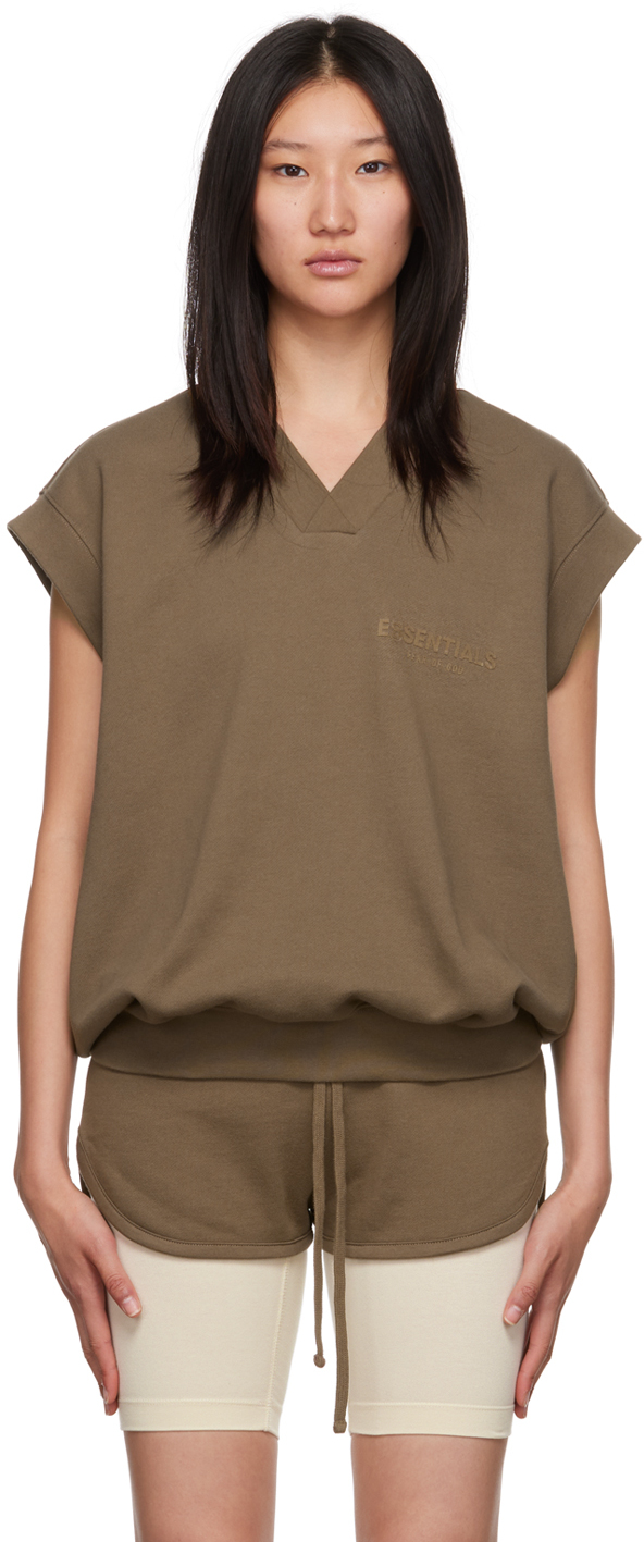 Brown V-Neck Vest