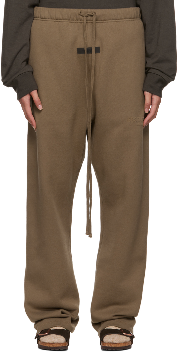 Fear of God ESSENTIALS: Brown Relaxed Lounge Pants | SSENSE