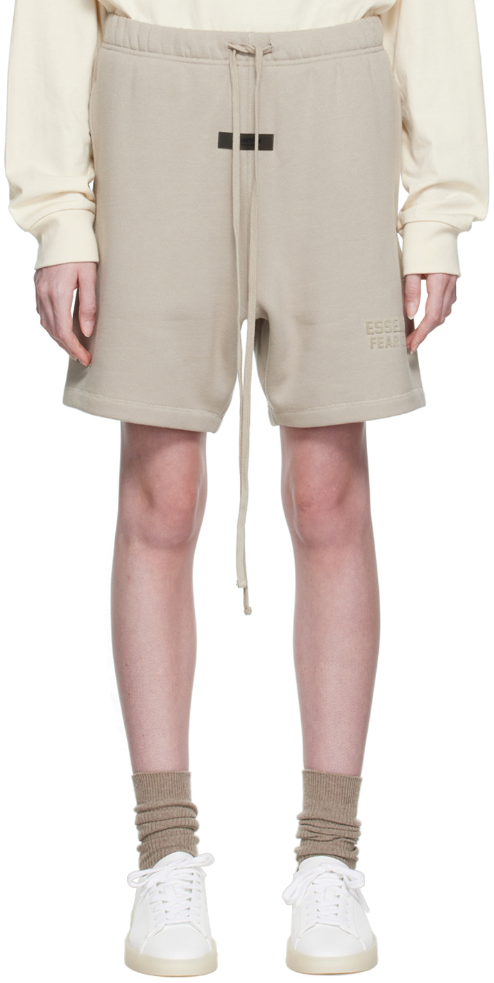 Gray Drawstring Shorts by Essentials on Sale