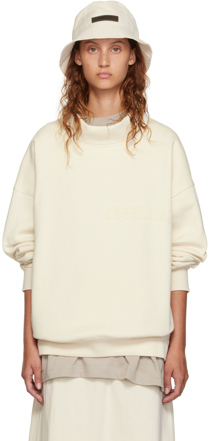 Off-White Mock Neck Sweatshirt