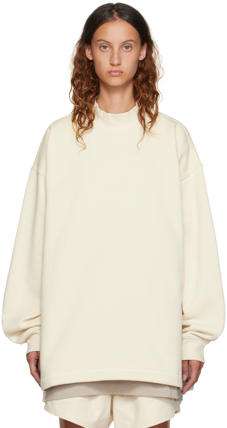 Essentials: Off-White Relaxed Sweatshirt | SSENSE