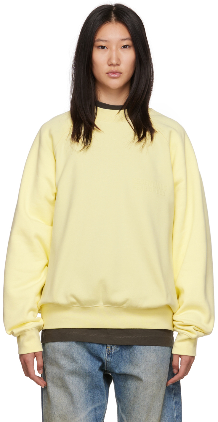 Yellow Crewneck Sweatshirt by Fear of God ESSENTIALS on Sale
