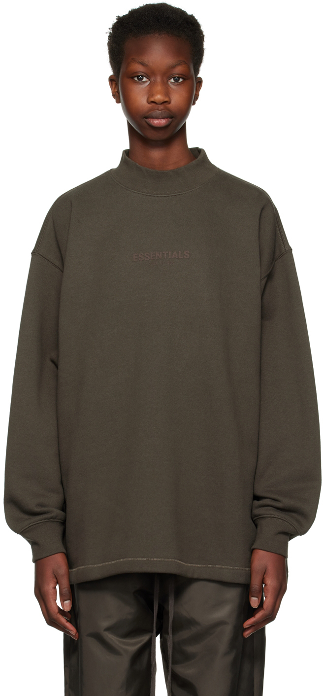 Essentials: Gray Relaxed Sweatshirt | SSENSE