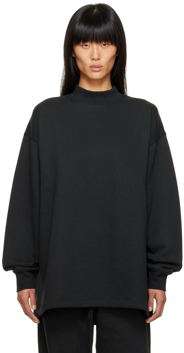 Black Relaxed Sweatshirt by Fear of God ESSENTIALS on Sale