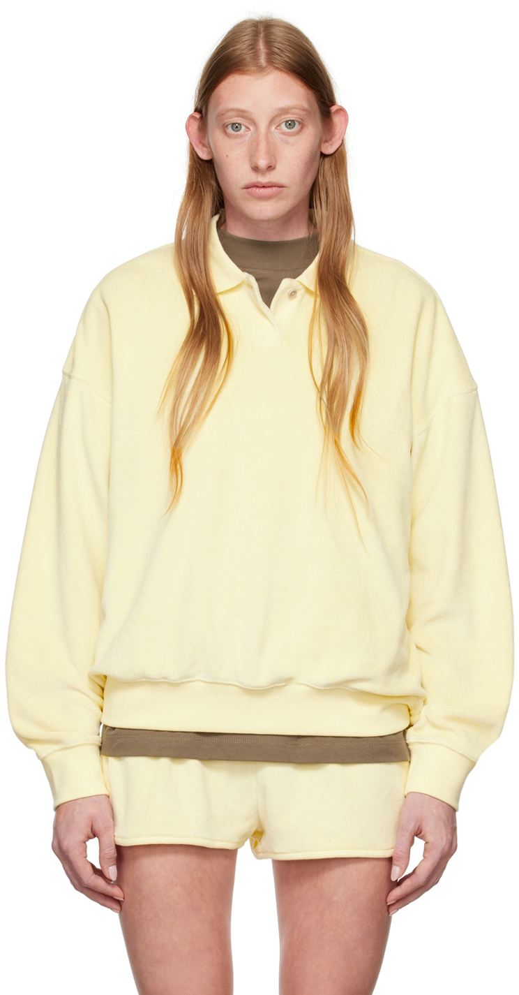 Yellow Long Sleeve Polo by Fear of God ESSENTIALS on Sale