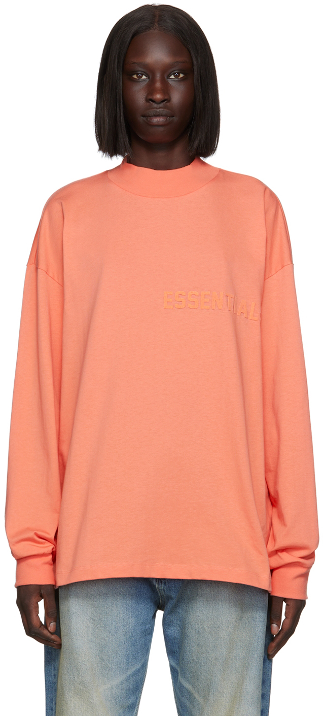 Essentials Pink Cotton Long Sleeve T-Shirt