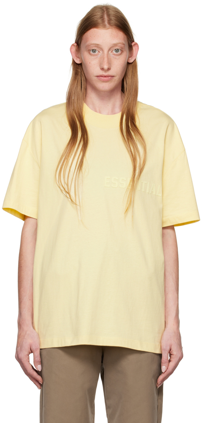 Essentials Yellow Flocked T-Shirt