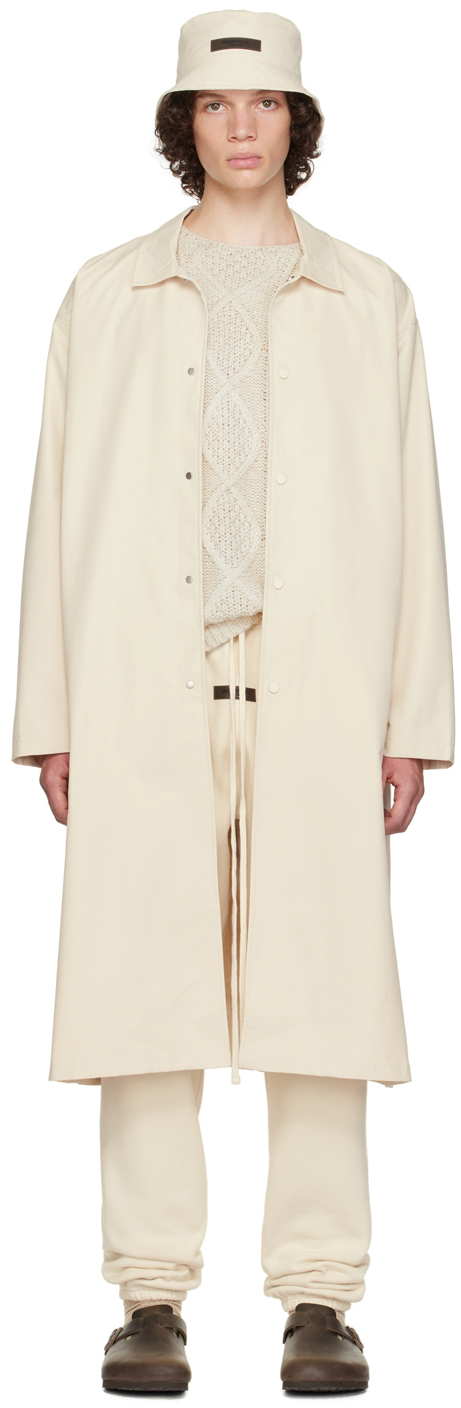 Off-White Long Coat by Fear of God ESSENTIALS on Sale
