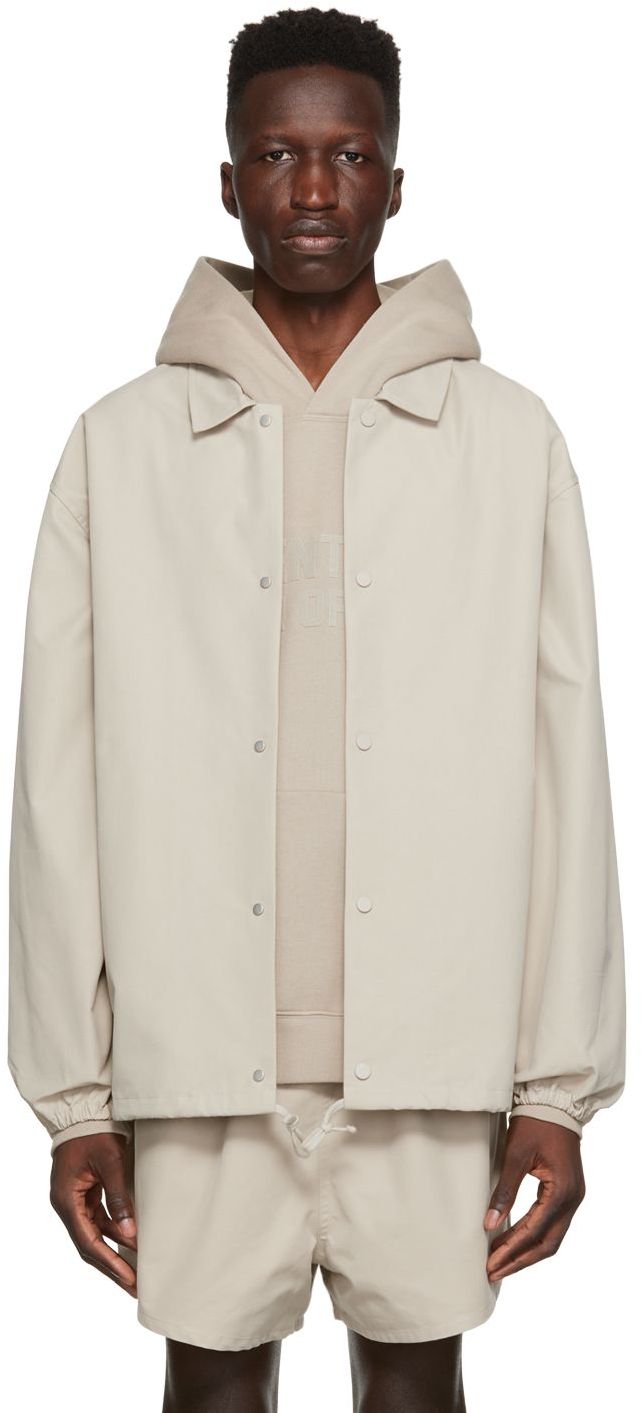 Gray Drawstring Jacket by Fear of God ESSENTIALS on Sale