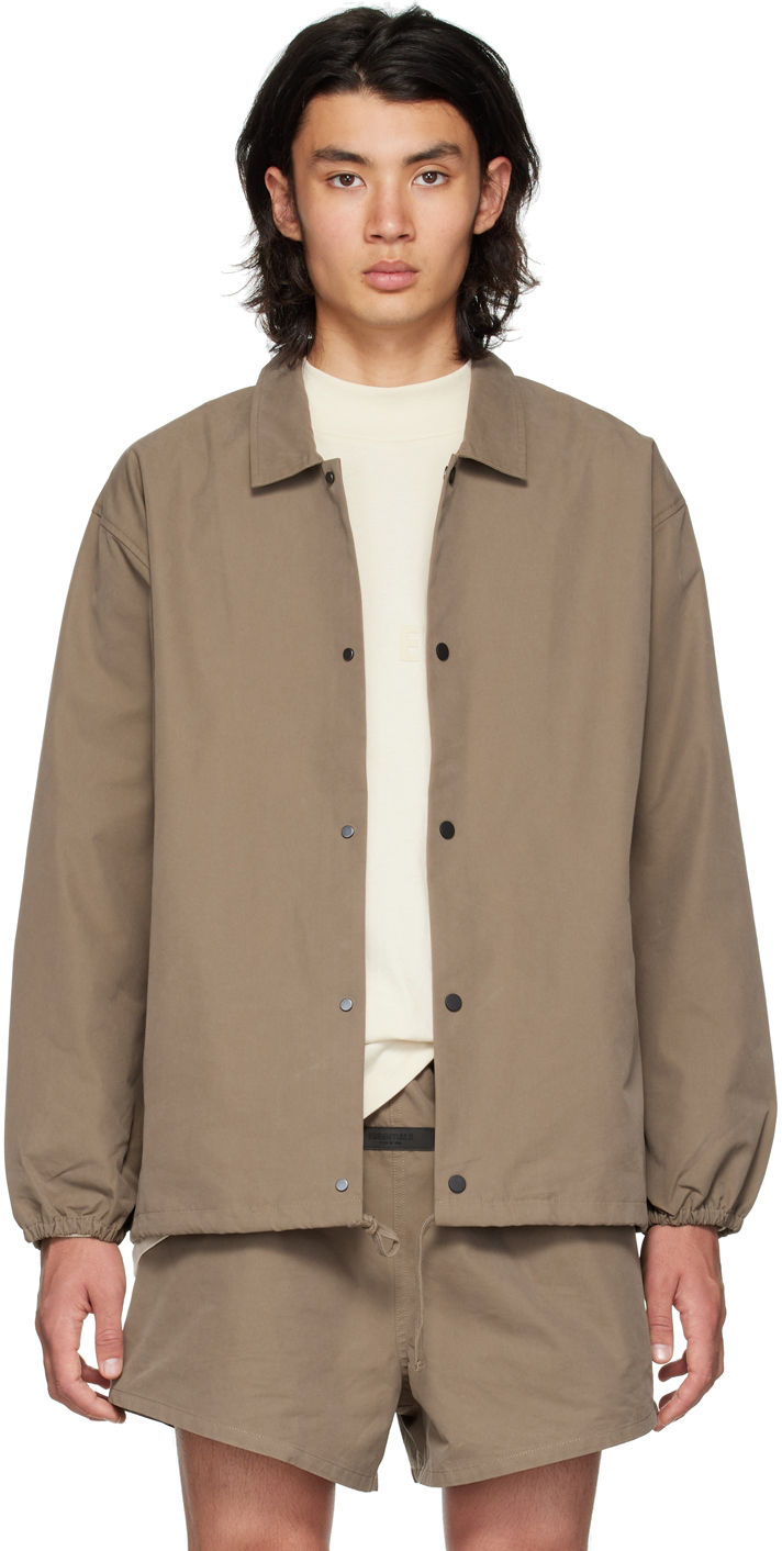 Brown Drawstring Jacket by Fear of God ESSENTIALS on Sale