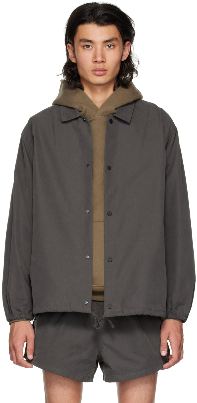 Essentials Gray Drawstring Jacket