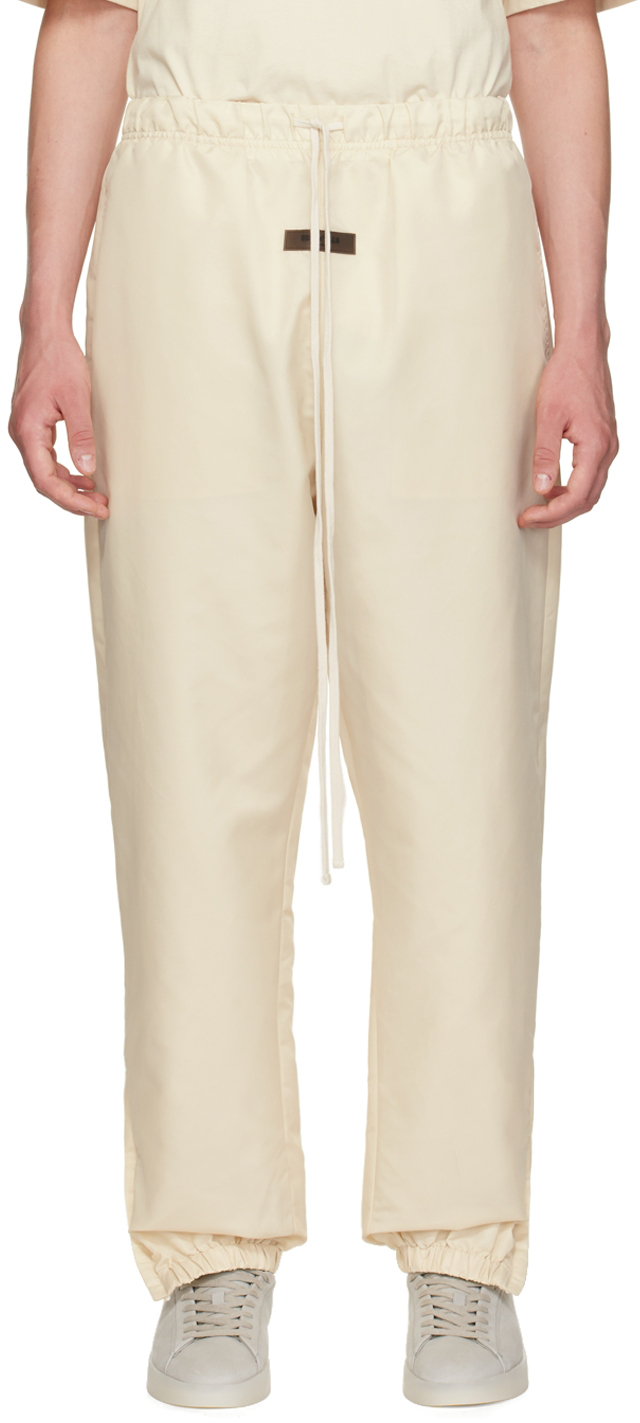 Off-White Drawstring Track Pants by Fear of God ESSENTIALS on Sale