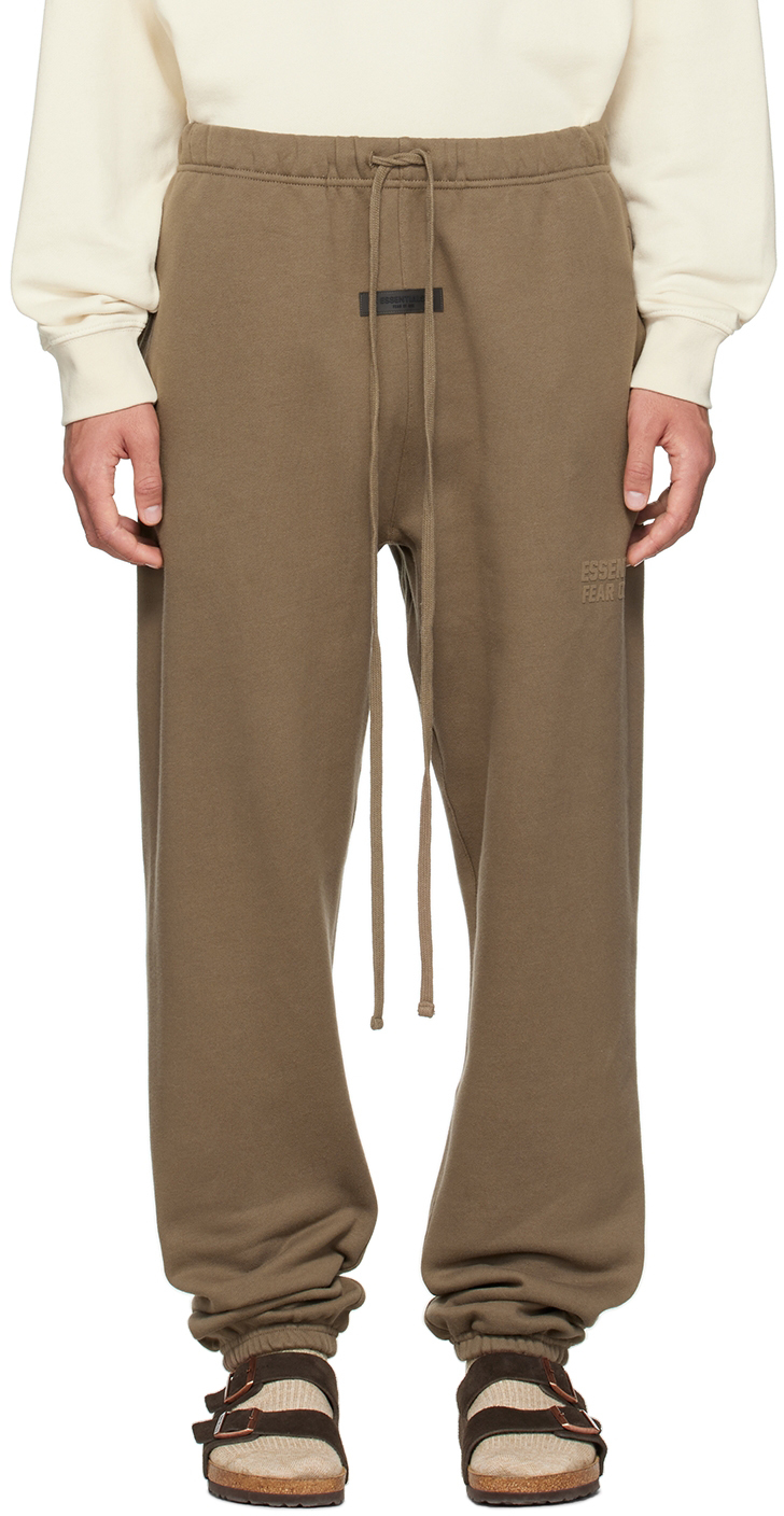 Brown Drawstring Lounge Pants by Fear of God ESSENTIALS on Sale