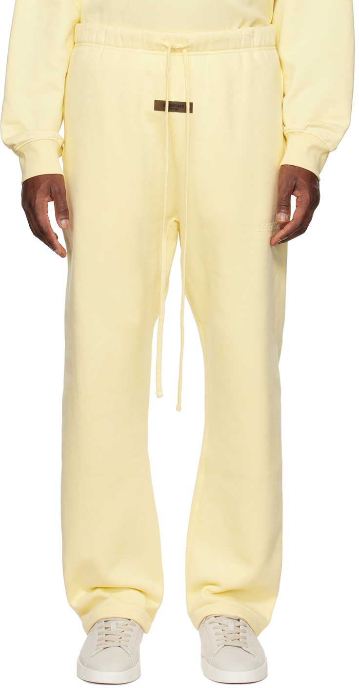 Fear of God ESSENTIALS: Yellow Relaxed Lounge Pants | SSENSE
