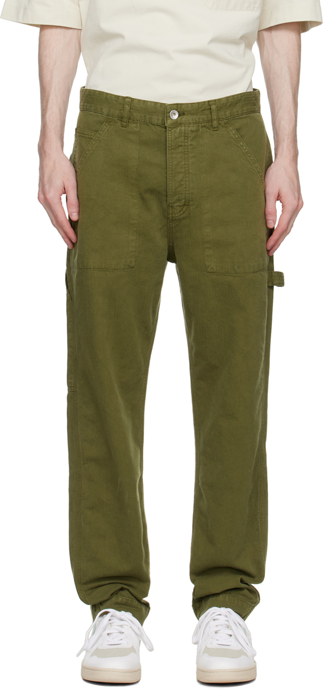 Green Painter Trousers by YMC on Sale