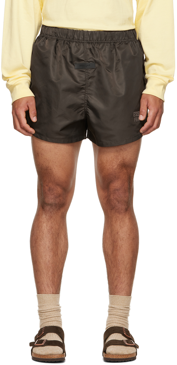 Essentials Gray Nylon Shorts
