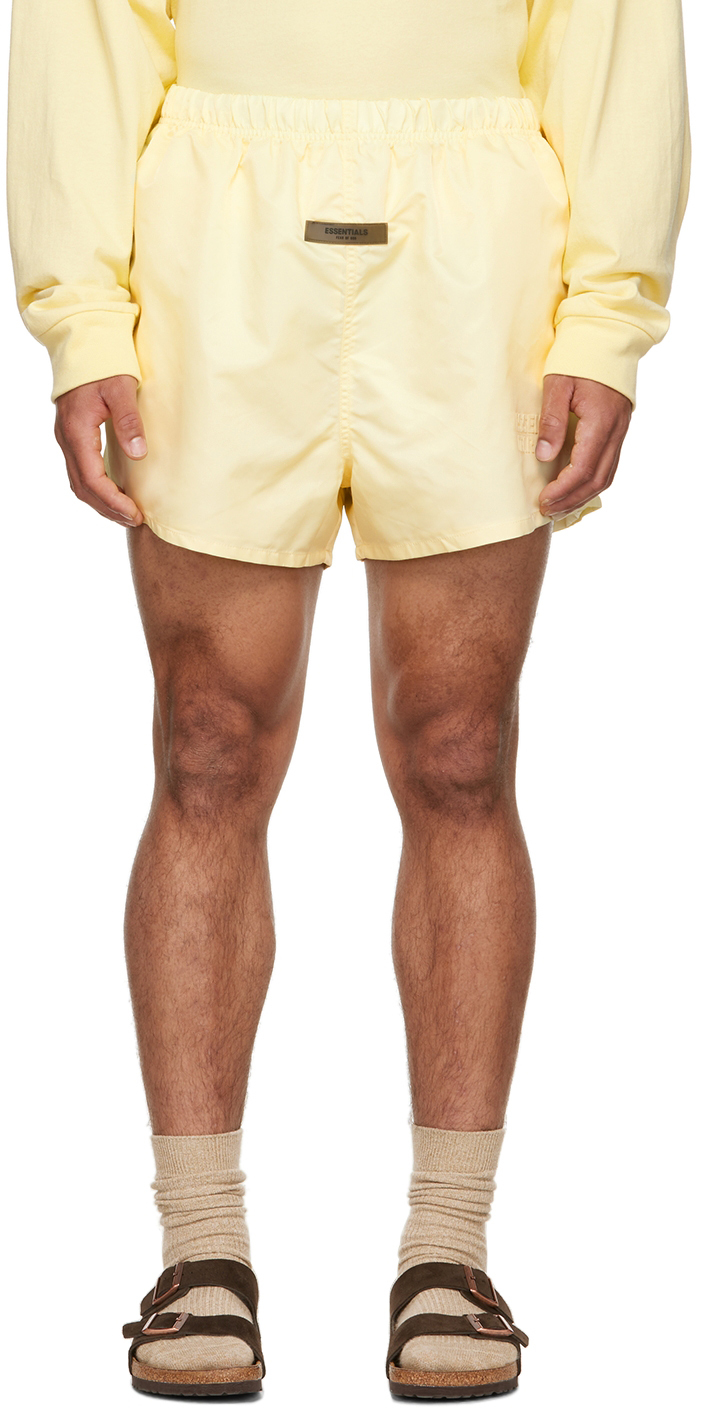 Essentials Yellow Nylon Shorts