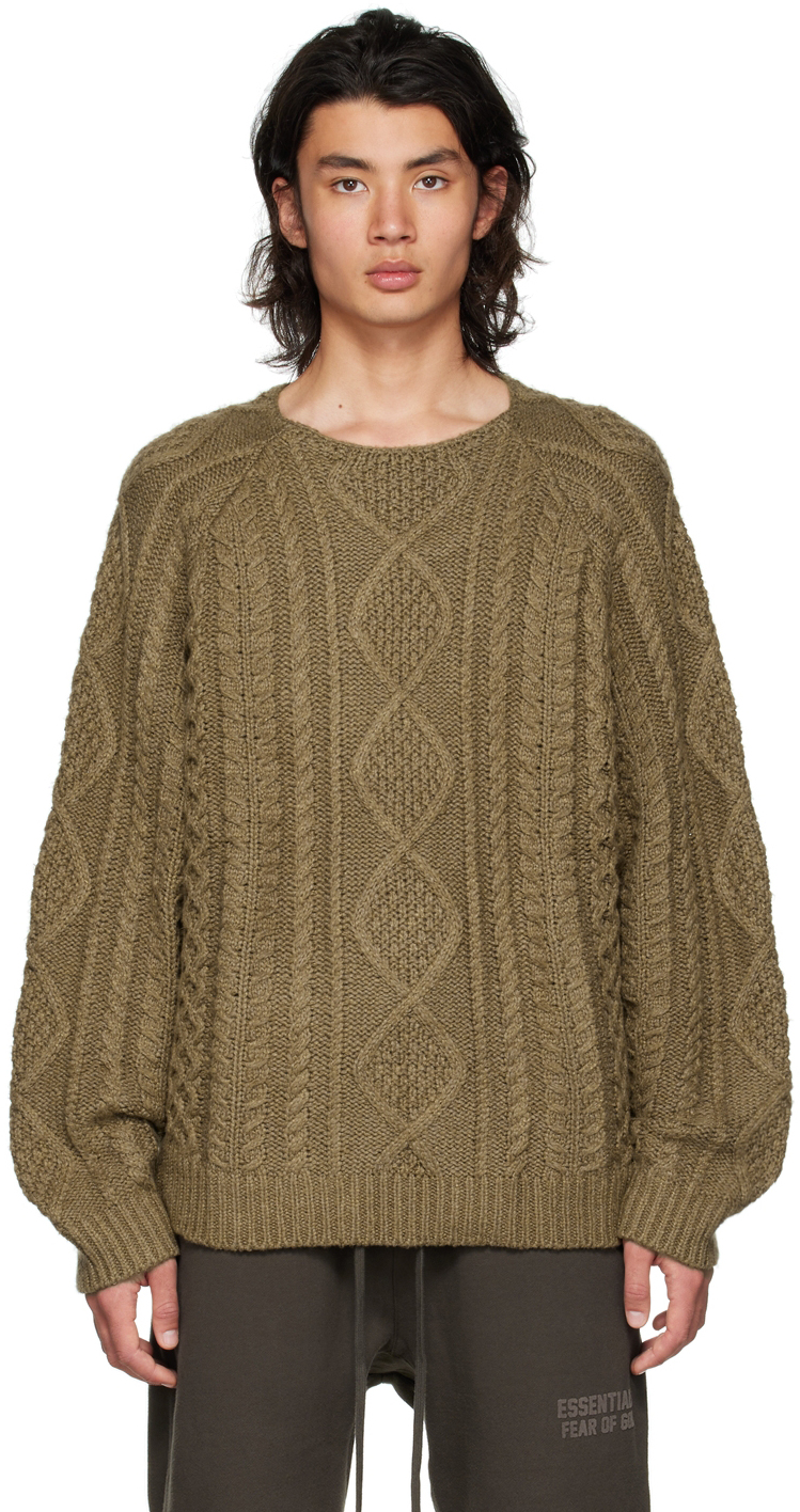 Essentials Brown Raglan Sweater