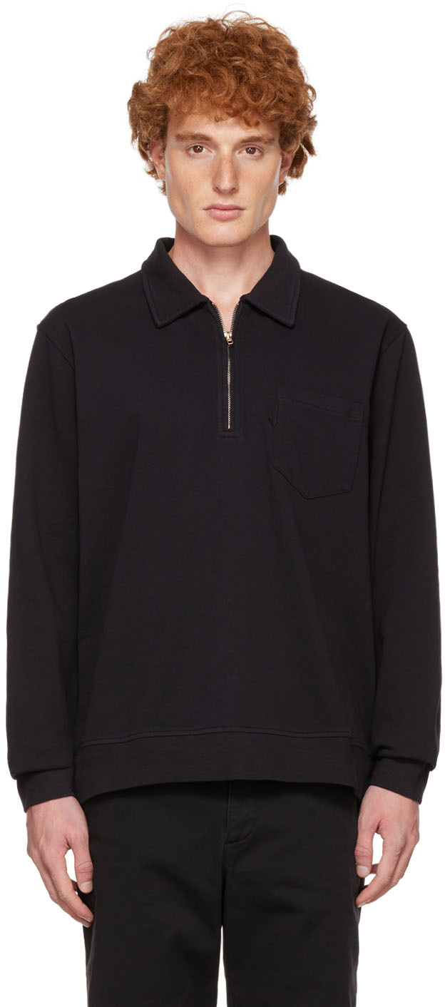 Ymc You Must Create Sugden Zip Sweatshirt In 01-black