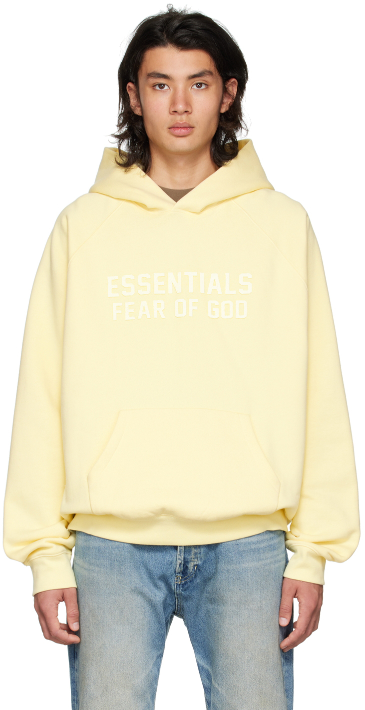 Yellow Raglan Hoodie by Fear of God ESSENTIALS on Sale