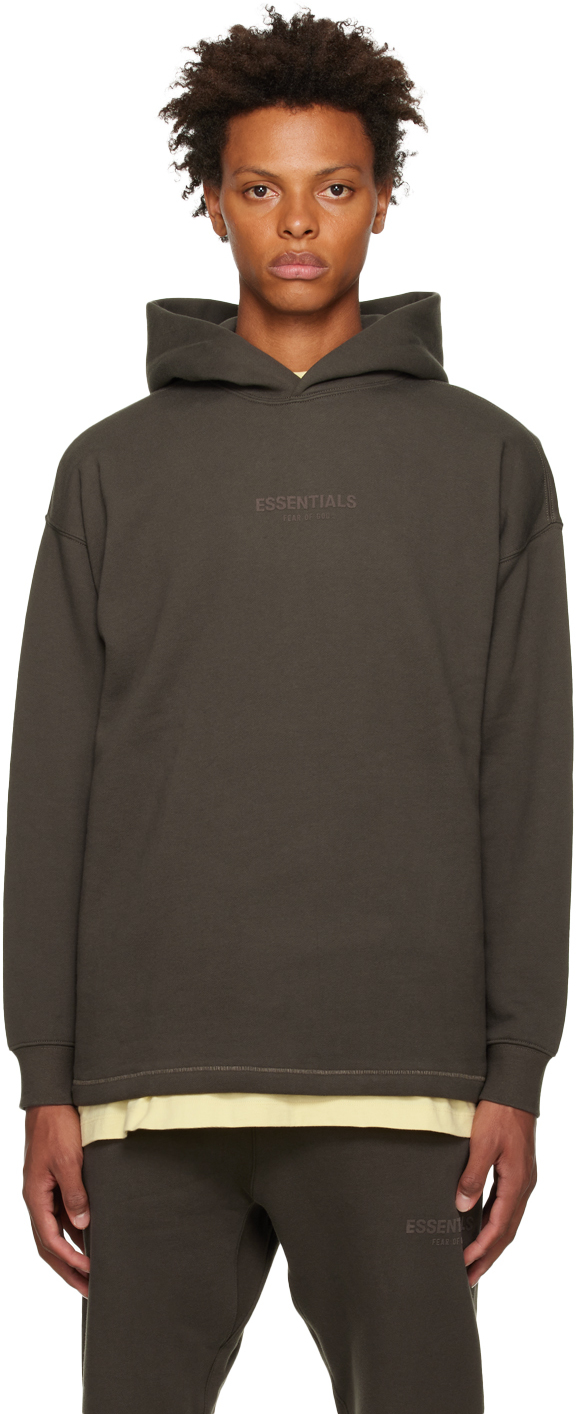 LOGO PULLOVER RELAXED HOODIE - HEATHER GREY