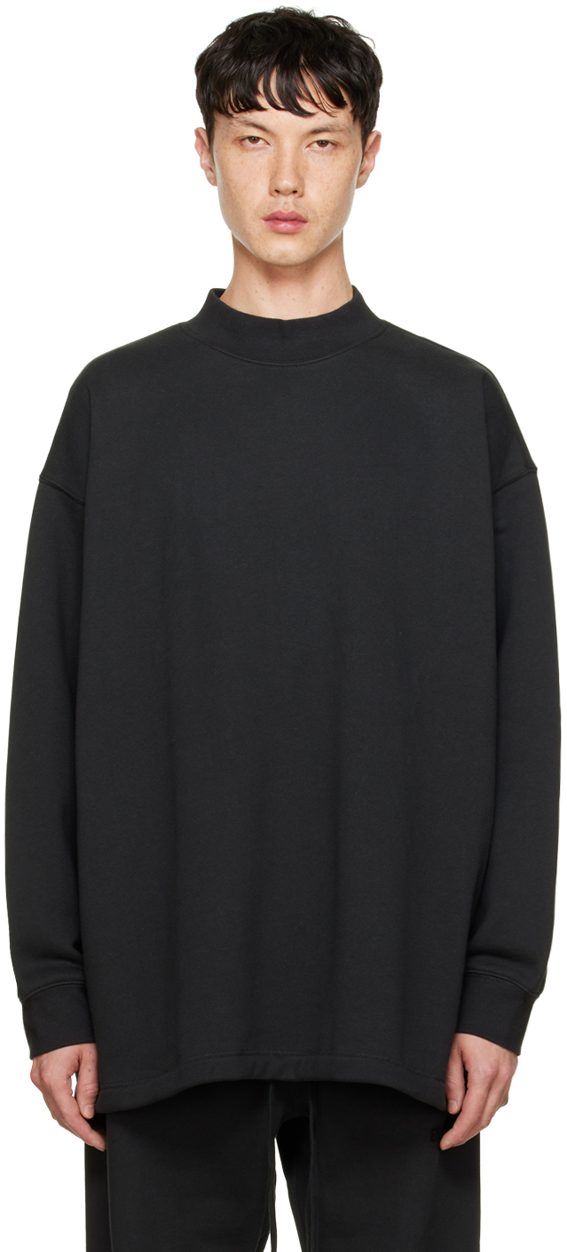 SSENSE Men Clothing Sweaters Sweatshirts Black Felpa Sweatshirt 