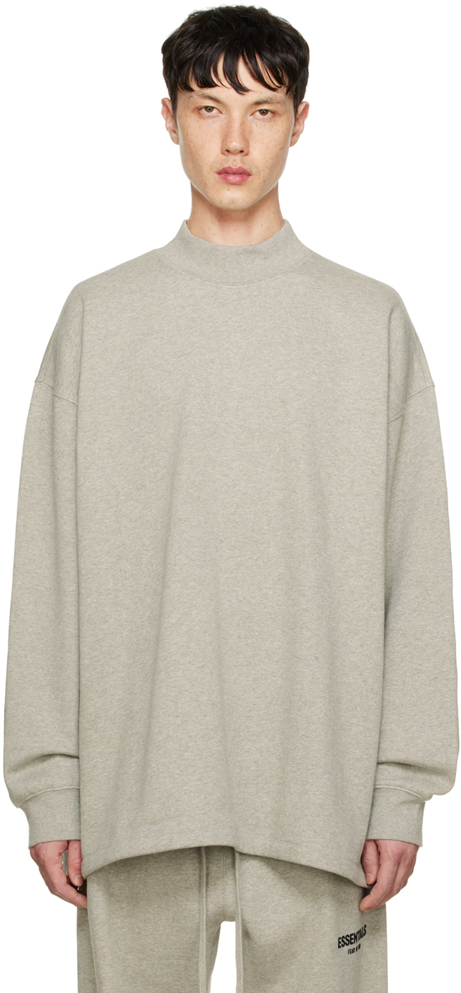 Gray Relaxed Sweatshirt by Fear of God ESSENTIALS on Sale