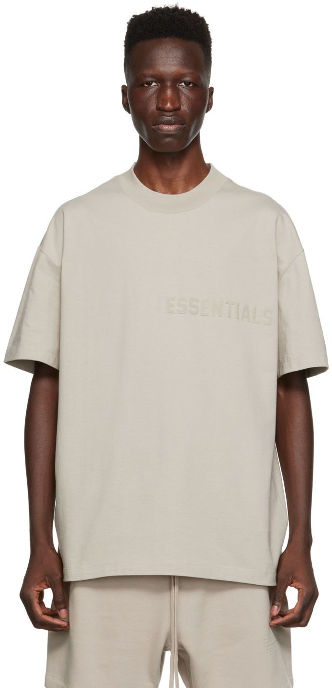 Essentials: Gray Cotton T-Shirt | SSENSE