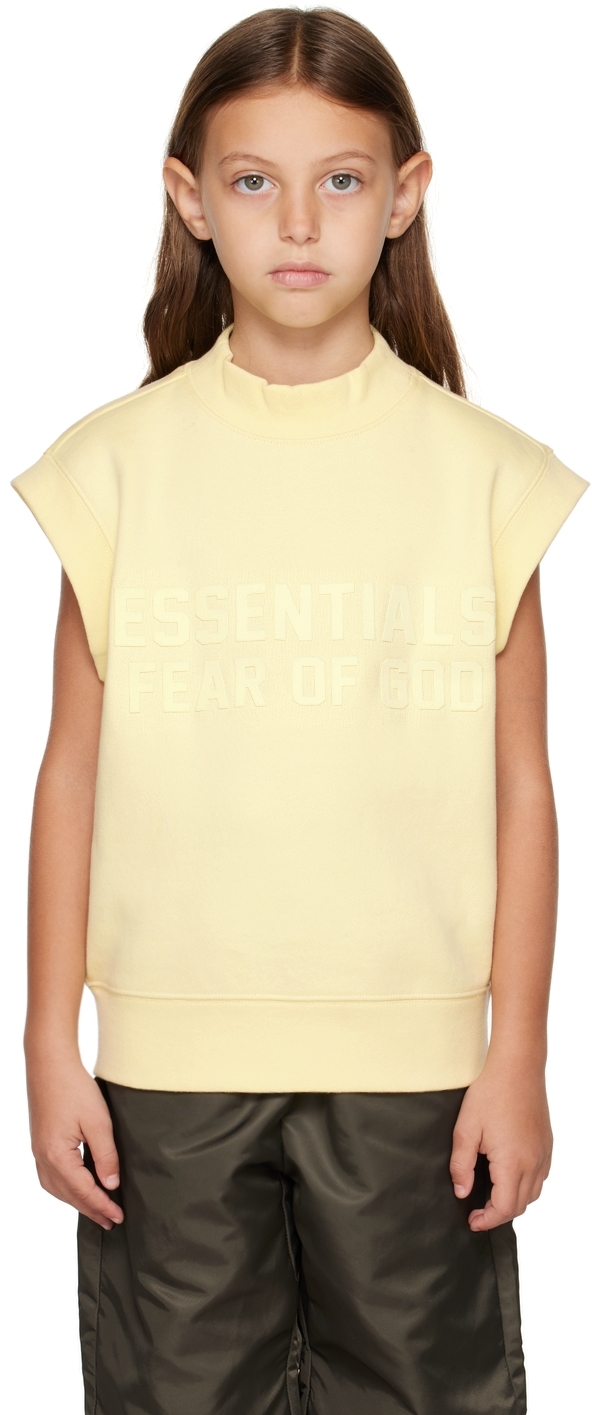 Essentials Kids Yellow Mock Neck Vest