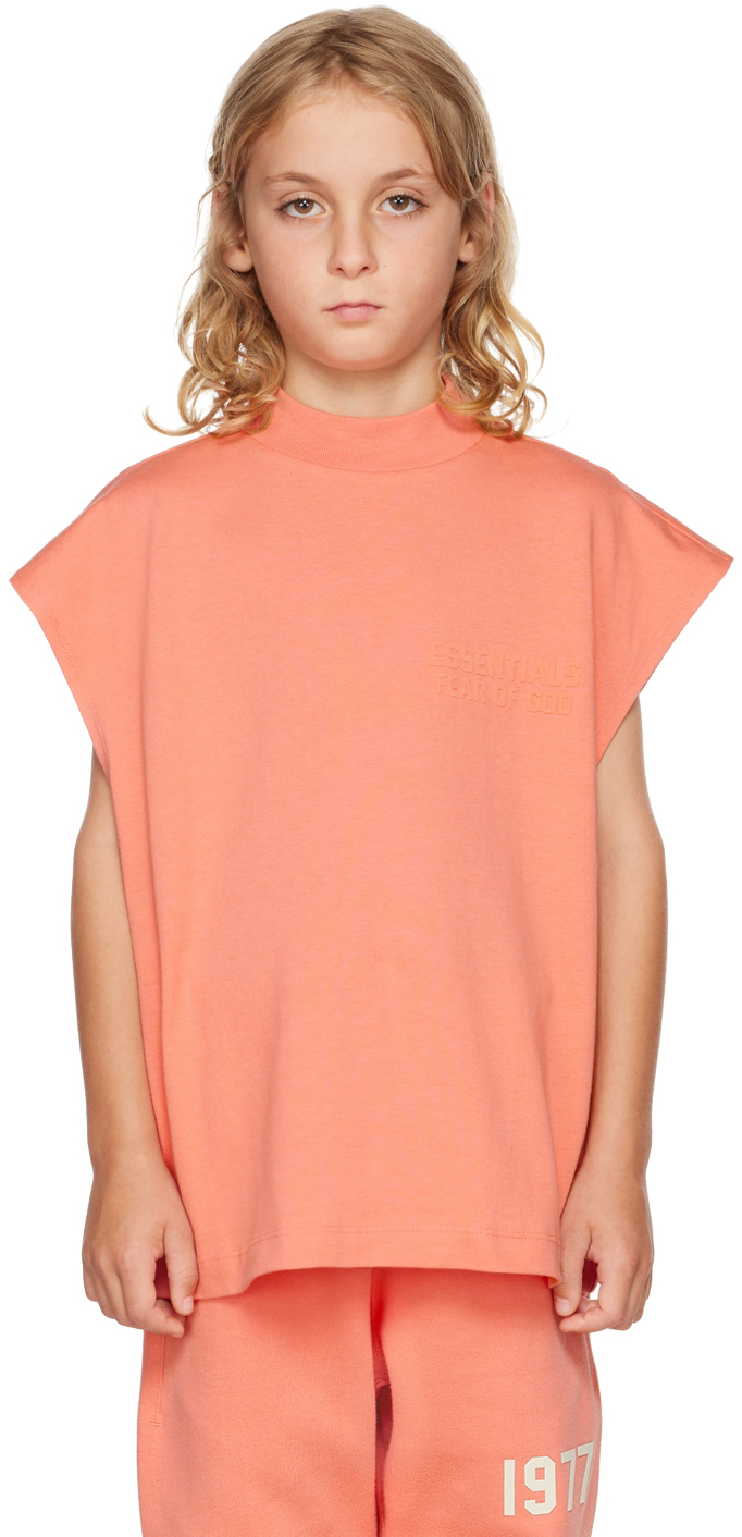 Essentials Kids Pink Muscle T-Shirt