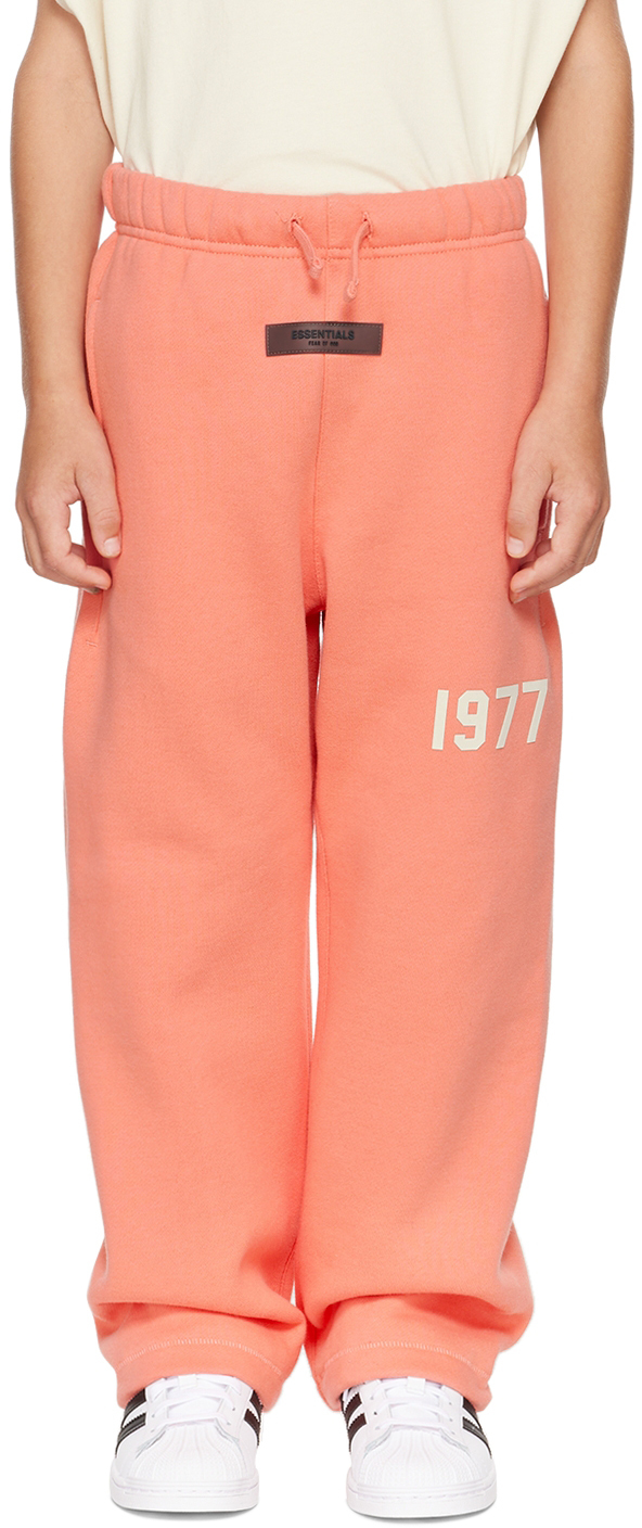 Essentials Kids Pink '1977' Relaxed Lounge Pants | Smart Closet