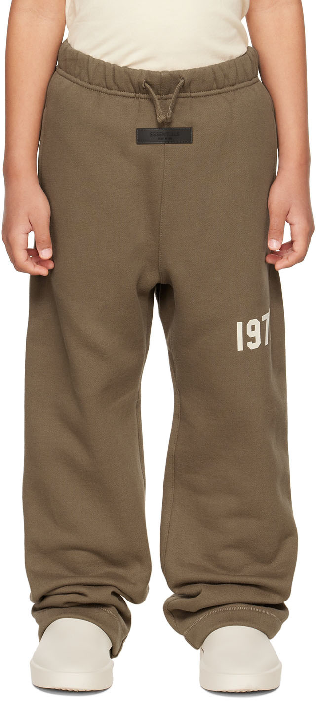 Essentials Kids Brown '1977' Relaxed Lounge Pants