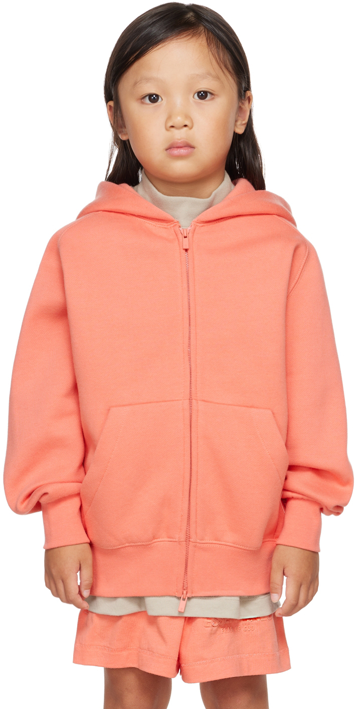SSENSE Clothing Sweaters Hoodies Kids Pink Zip Hoodie 