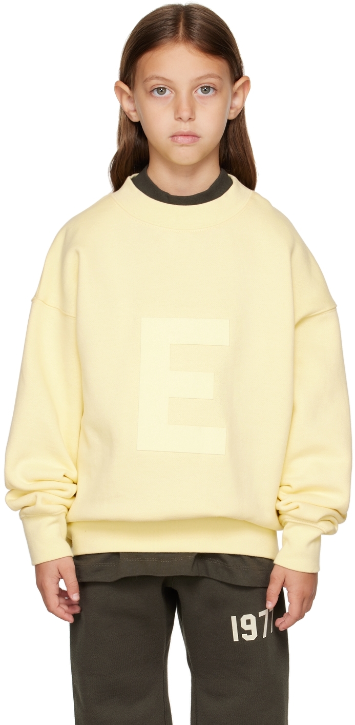 Essentials Kids Yellow Logo Sweatshirt