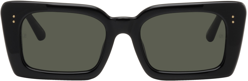 LINDA FARROW Black Nieve Sunglasses