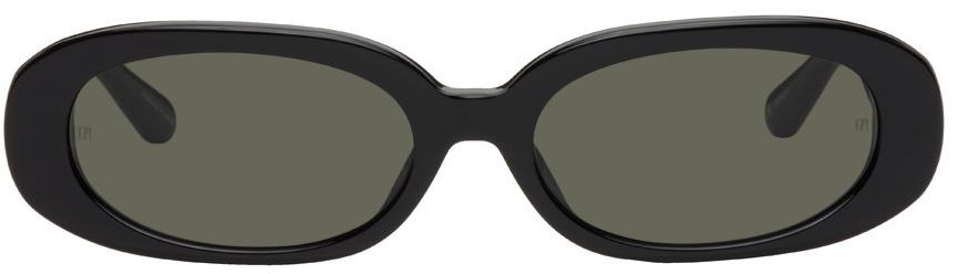 LINDA FARROW Black Cara Sunglasses