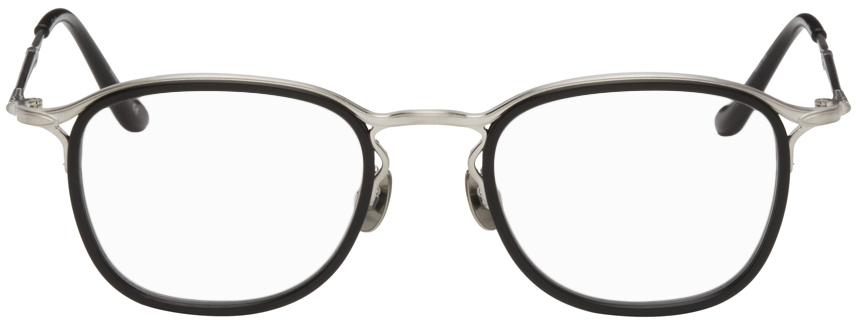 Matsuda Black & Silver M3118 Glasses In Matte Black/brushed