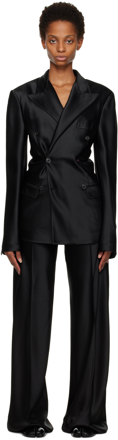 Black Womens Jackets Maison Margiela Jackets - Save 54% Maison Margiela Wool Tailored Jacket in Blue 