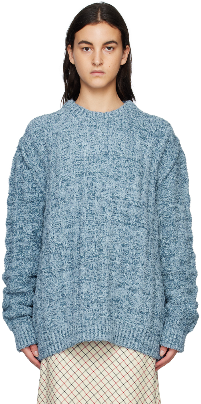 Blue Crewneck Sweater by Maison Margiela on Sale