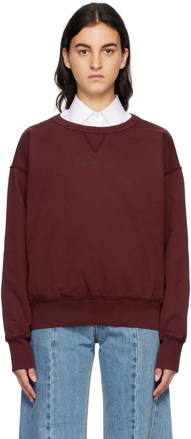 Burgundy Embroidered Sweatshirt