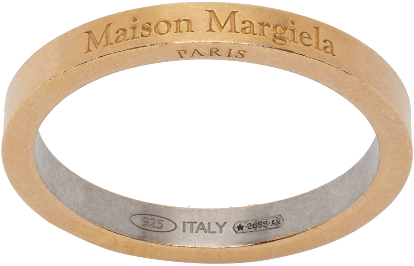 Maison Margiela Gegraveerde Ring in het Metallic voor heren Heren Sieraden voor voor Ringen voor 