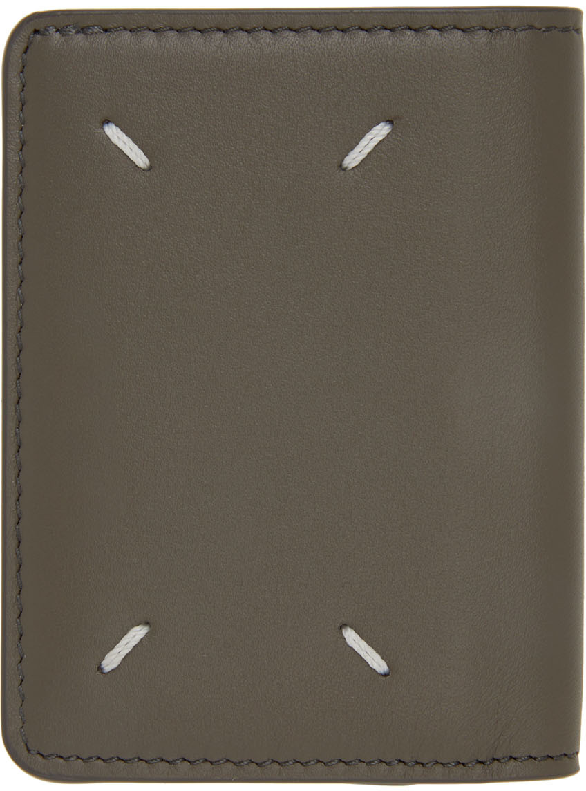 Maison Margiela Gray Leather Card Holder