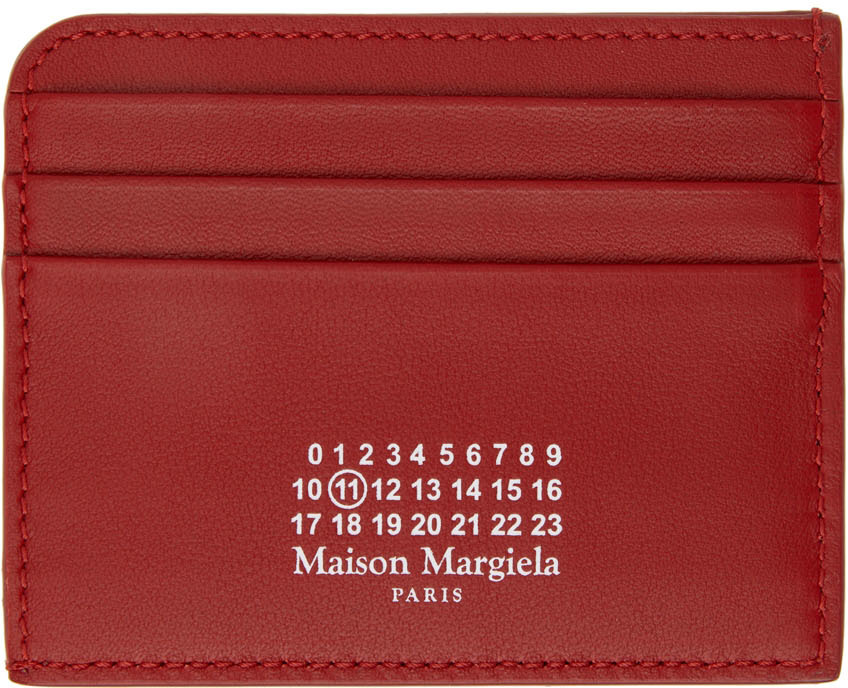 Maison Margiela Red Leather Card Holder