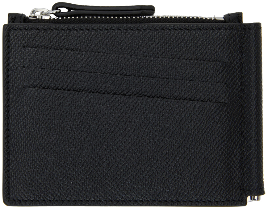 Maison Margiela Black Calfskin Bifold Wallet In T8013 Black